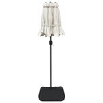 vidaXL Parasol de jardin à double tête avec LED blanc sable 316x145 cm