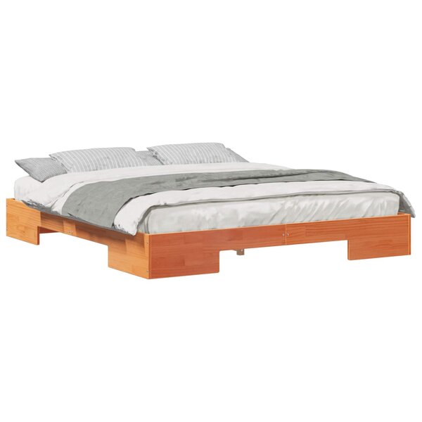 vidaXL Cadre de lit Marron 200 x 200 cm