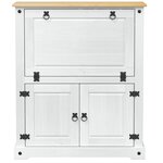 vidaXL Cabinet à vin Blanc 97 x 45 x 114 cm Pin massif