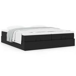 VidaXL Cadre de lit ottoman avec matelas noir 200x200 cm similicuir