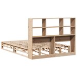 vidaXL Lit bibliothèque sans matelas 140x200 cm bois massif