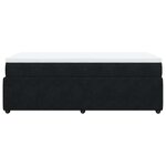 vidaXL Sommier à lattes de lit et matelas Noir 80x200 cm Velours