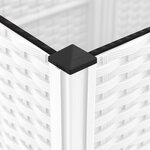 vidaXL Jardinière avec treillis Blanc 80x40x136 cm PP