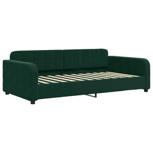 vidaXL Lit de repos sans matelas vert foncé 90x200 cm velours