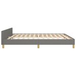 vidaXL Cadre de lit sans matelas gris foncé 160x200 cm tissu