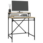 vidaXL Bureau chêne sonoma 80x50x90 cm bois d'ingénierie et fer