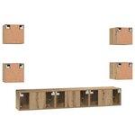 vidaXL Ensemble meuble TV 7 Pièces chêne artisanal 60 x 30 x 30 cm