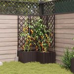 vidaXL Cache-pot de jardin 3 Pièces Marron 80 x 80 x 143 cm Acier