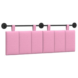 vidaXL Tête de lit suspendue Rose Tissu