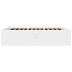 vidaXL Cadre de lit blanc 150x200 cm bois d'ingénierie