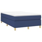 vidaXL Sommier à lattes de lit avec matelas bleu 120x190 cm tissu
