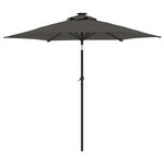 vidaXL Parasol de jardin avec mât en acier anthracite 225x225x212 cm