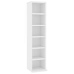 vidaXL Armoire à CD Blanc 21x20x88 cm Bois d'ingénierie