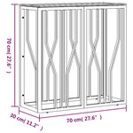 vidaXL Table console 70x30x70 cm acier inoxydable et verre