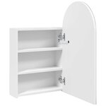 vidaXL Armoire de bain à miroir avec LED arquée blanc 42x13x70 cm