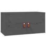 vidaXL Armoires murales 2 Pièces Gris 60x30x30 cm Bois de pin massif