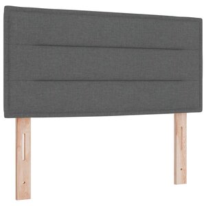 vidaXL Tête de lit avec tête de lit Gris foncé 90 cm Cuir synthétique