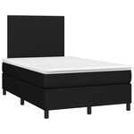vidaXL Sommier à lattes de lit et matelas et LED Noir 120x200 cm Tissu