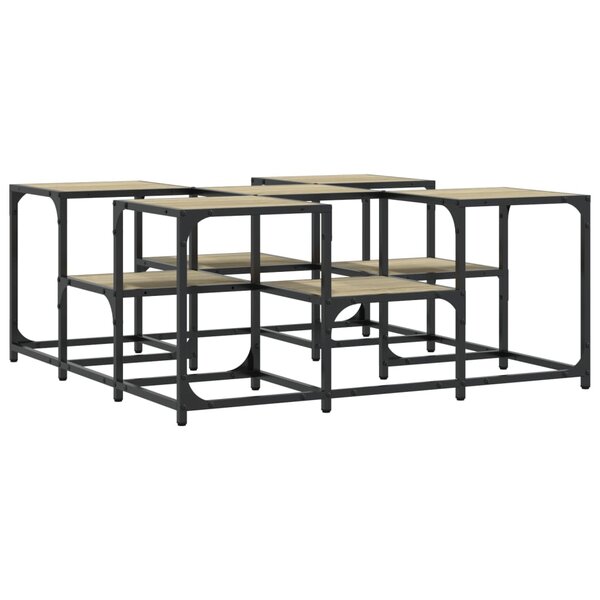 vidaXL Table basse chêne sonoma 91x91x40 cm bois d'ingénierie