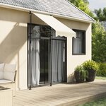 vidaXL Auvent rétractable crème 100x150 m tissu et acier