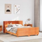 vidaXL Cadre de lit sans matelas cire marron 150x200cm bois pin massif