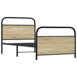 vidaXL Cadre de lit sans matelas 100x190 cm chêne sonoma