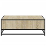 vidaXL Table basse chêne sonoma 80x80x30 cm bois d'ingénierie et métal