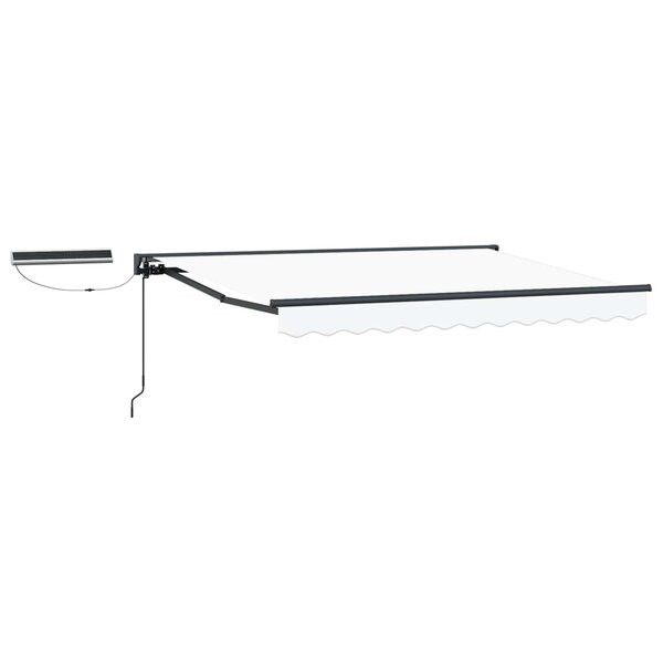 vidaXL Auvent rétractable électrique Blanc et anthracite 3 x 2 5 m