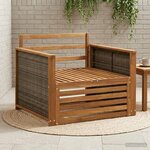 vidaXL Sofa de milieu extérieur Bois d'Acacia Massif Naturel