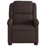 vidaXL Fauteuil inclinable marron foncé tissu
