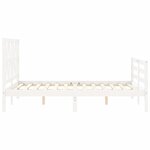 vidaXL Cadre de lit sans matelas blanc 120x200 cm bois massif