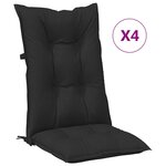 vidaXL Ensemble de coussins de chaise à dossier haut 4 Pièces