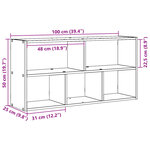 vidaXL Étagère murale noir 100x25x50 cm bois d'ingénierie