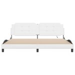 vidaXL Cadre de lit avec LED sans matelas Zadar blanc 200x200 cm
