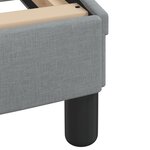 vidaXL Lit avec matelas Dover gris clair 120x200 cm tissu