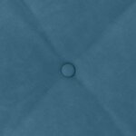 vidaXL Coussin de Dos Bleu 160 x 50 cm Tissu en velours côtelé