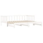 vidaXL Lit de jour avec lit gigogne blanc 90x190 cm bois de pin massif