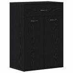vidaXL Rack à chaussures Chêne noir 60 x 35 x 84 cm Bois d'ingénierie