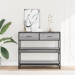 vidaXL Table console sonoma gris 90x35x80 cm bois d'ingénierie