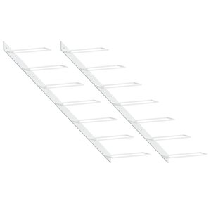 vidaXL Casier à vin mural pour 7 bouteilles 2 Pièces Blanc Métal