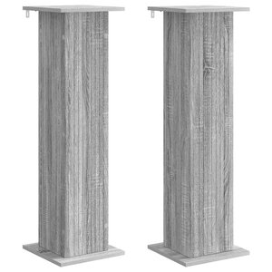 vidaXL Support de Plante 2 pc Sonoma gris 30 5 x 30 x 100 5 cm