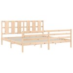 vidaXL Cadre de lit avec tête de lit 200x200 cm bois massif