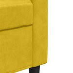 vidaXL Fauteuil Jaune 60 cm Velours