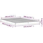vidaXL Cadre de lit sans matelas blanc 140x200 cm bois de pin massif