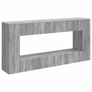 vidaXL Table console Gris Sonoma 155 x 29 x 74 cm Bois d’ingénierie