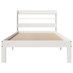 vidaXL Cadre de lit et tête de lit blanc 100x200 cm bois de pin massif