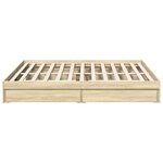 vidaXL Cadre de lit à tiroirs chêne sonoma 180x200cm bois d'ingénierie