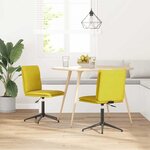 vidaXL Chaises à manger lot de 2 Jaune Velours
