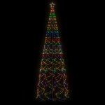 vidaXL Arbre de Noël cône 1400 LED Colorées 160x500 cm