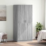 vidaXL Garde-robe Sonoma gris 80x52x180 cm Bois d'ingénierie
